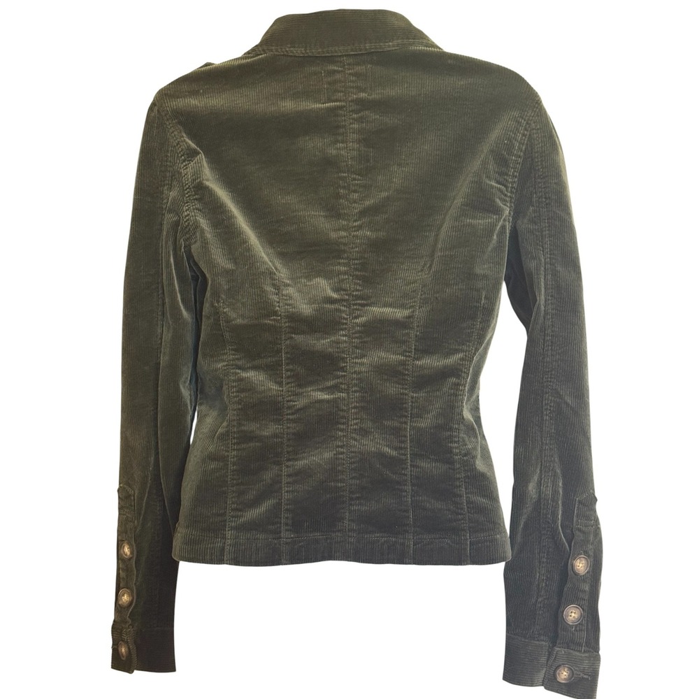🆕 KUT FROM THE KLOTH Kyra Deep Olive Green Corduroy Utility Jacket NWOT Small - Picture 5 of 8